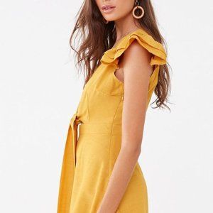Forever 21 Front Tie Yellow Romper